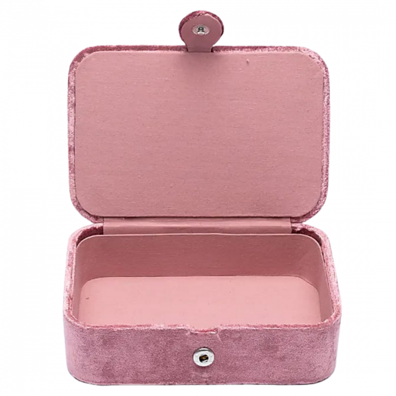 Scatola in velluto rosa con albero della vita - 11x15.5x5 cm