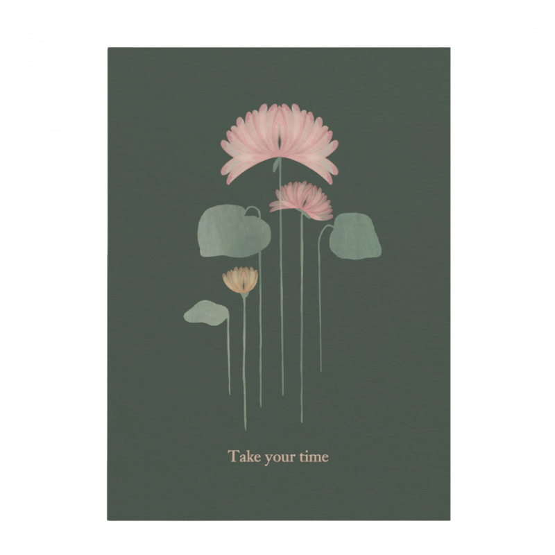 Postcard anna cosma prenditi il tuo tempo in cartoncino - 15 cm