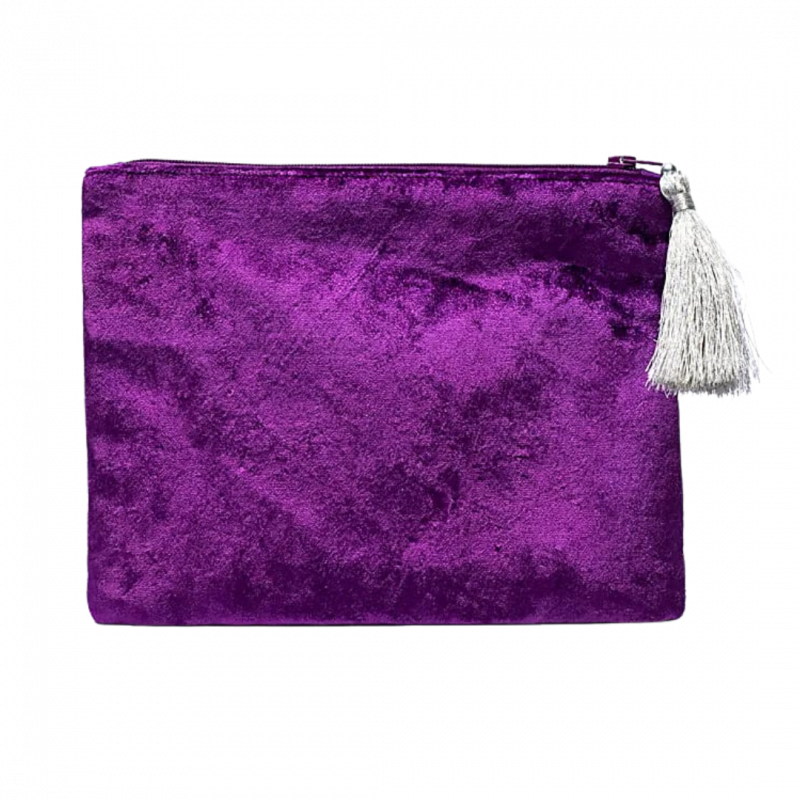 Astuccio viola con galassia in velluto - 20x15 cm