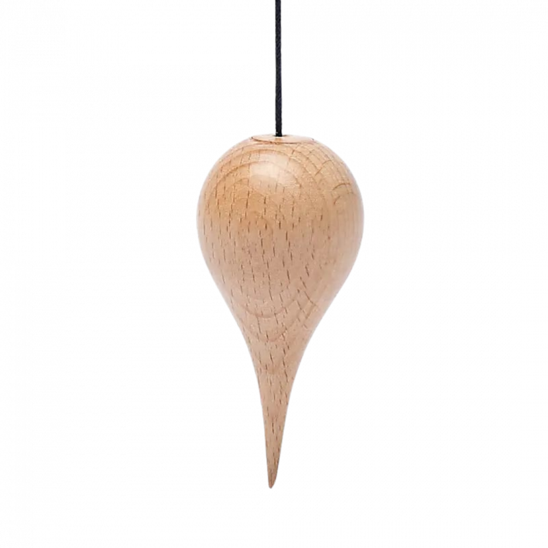 Pendolo in legno chiaro a goccia - 6,5 cm