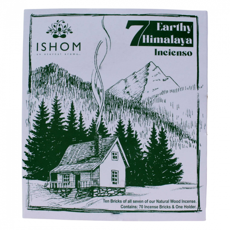 Mattoncini di incenso ishom earthy himalaya assortiti - 70 pz