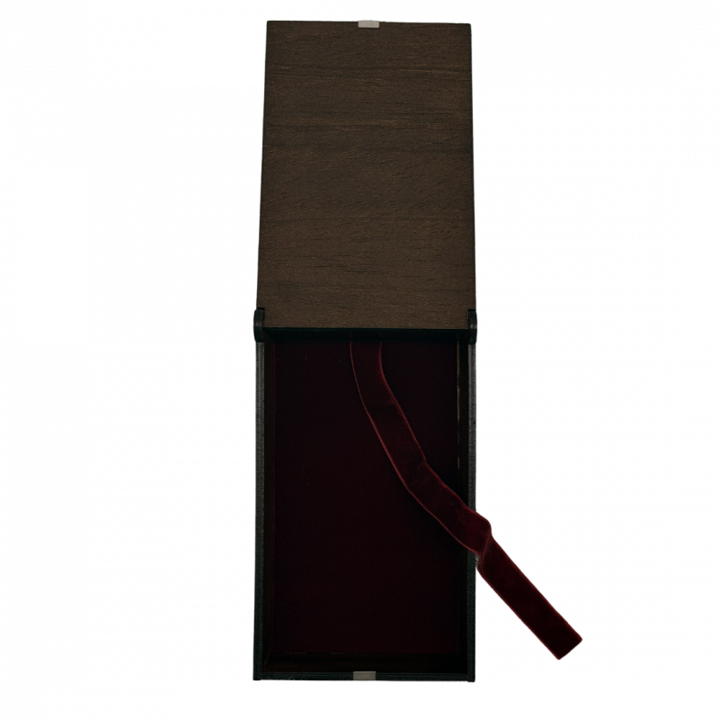 Cofanetto per tarocchi il diavolo in legno inciso marrrone - 10 x 16 x 5,5 cm