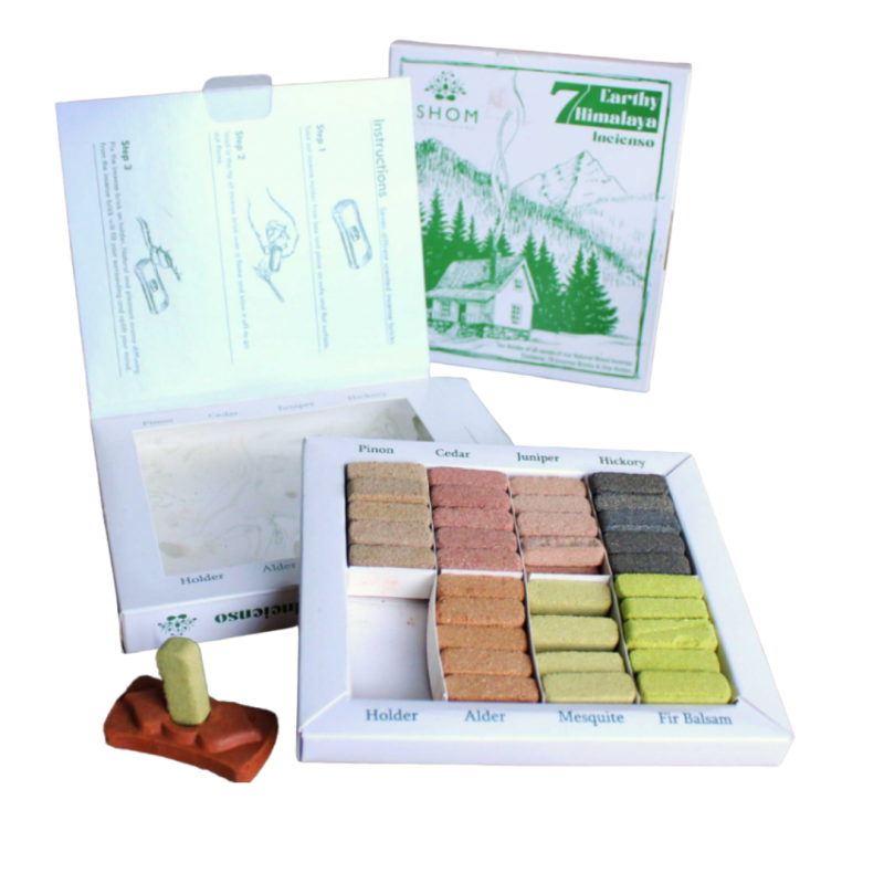 Mattoncini di incenso ishom earthy himalaya assortiti - 70 pz
