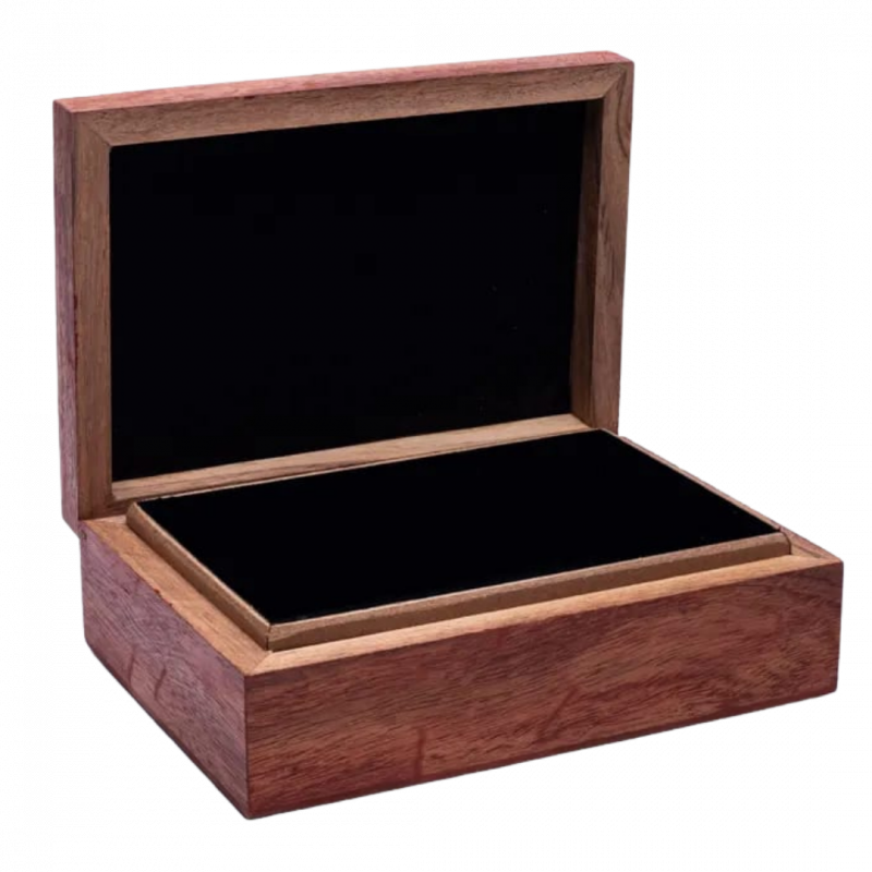 Scatola fiore della vita in legno intagliato - 17,5x13x6.5 cm