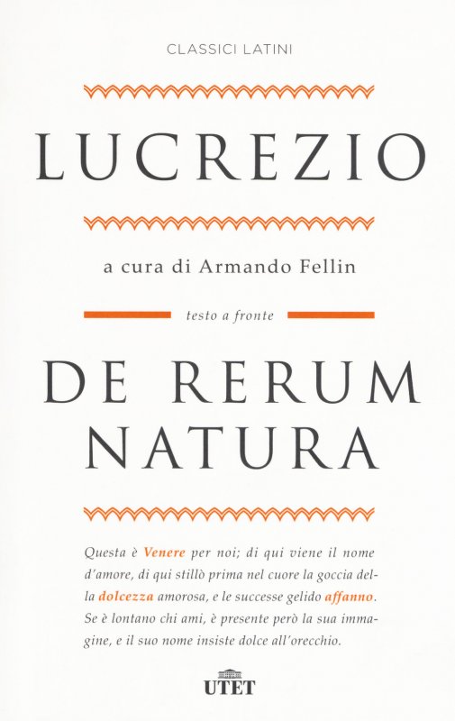 De rerum natura. Testo latino a fronte