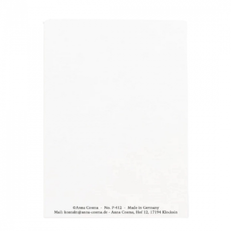 Postcard anna cosma ricomincia ancora ancora in cartoncino - 15 cm