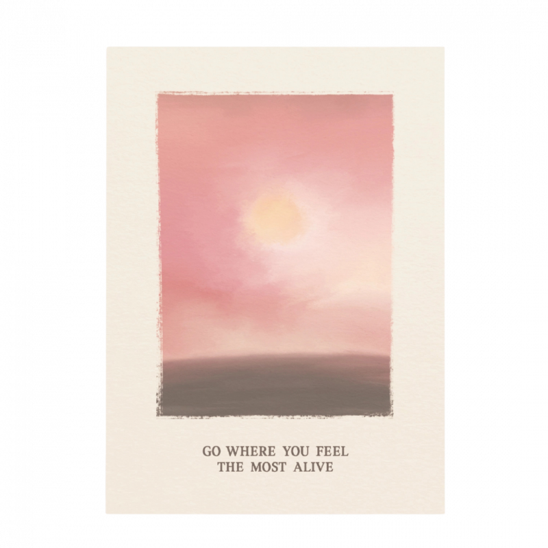Postcard anna cosma vai dove ti senti piu vivo - 15 cm