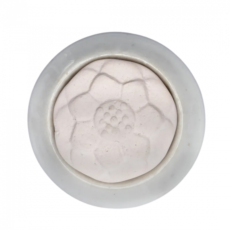 Diffusore loto in pietra per olio essenziale base bianca - 7,5 cm