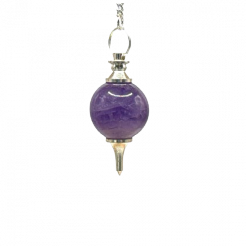 Pendolo sferico in ametista - 4 cm