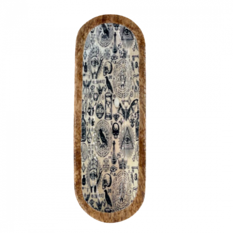 Brucia incenso esoteric in legno di mango  - 28 cm