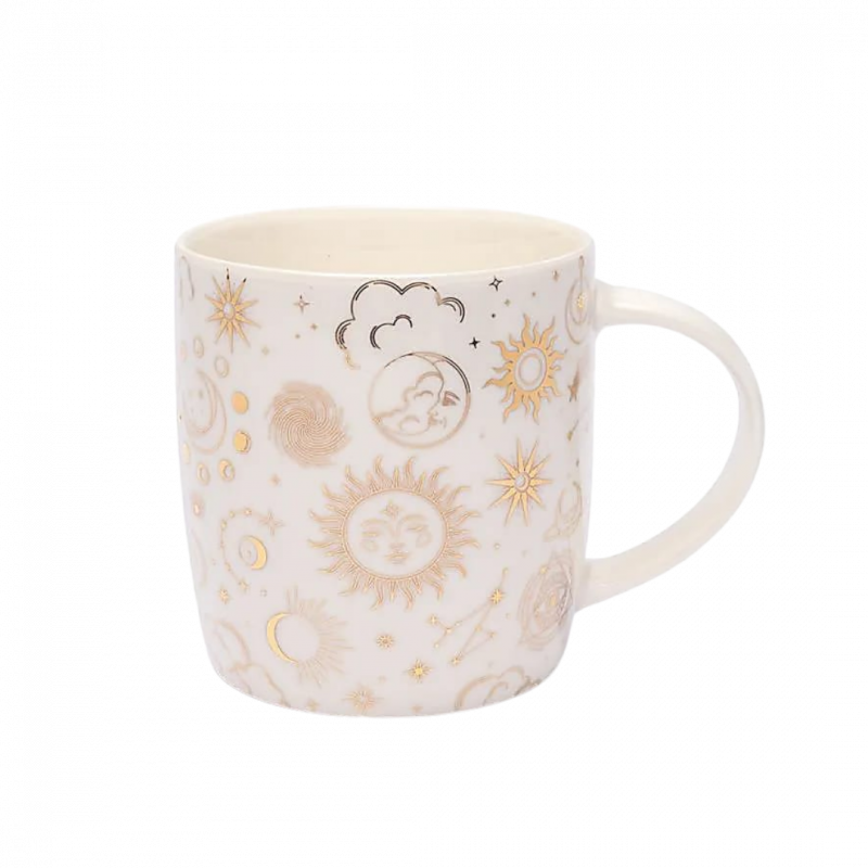 Tazza astrologia bianca con colino - 400 ml