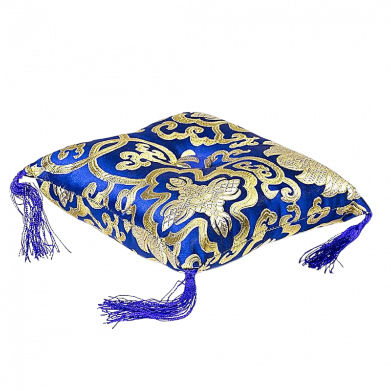 Cuscino per campane tibetane blu - 12x12x4 cm