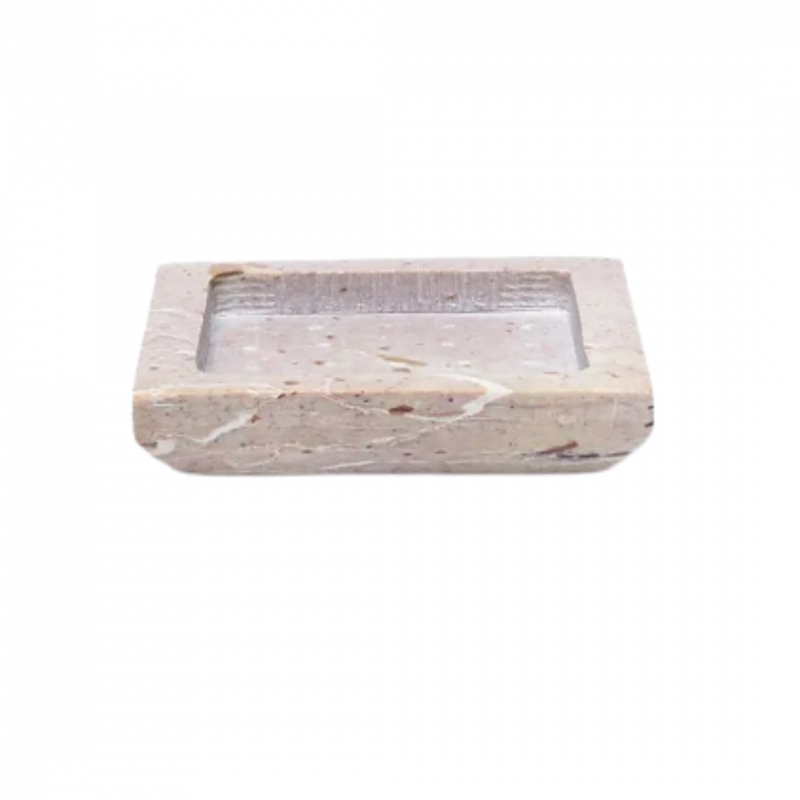 Ciotola beige quadrata in pietra ollare - 9x9 cm
