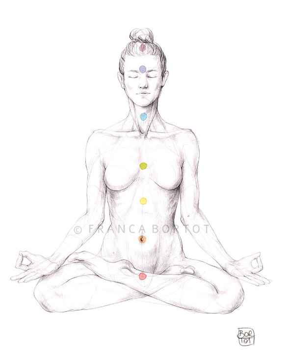 Stampa anatomy chakra meditation franca bortot - a3