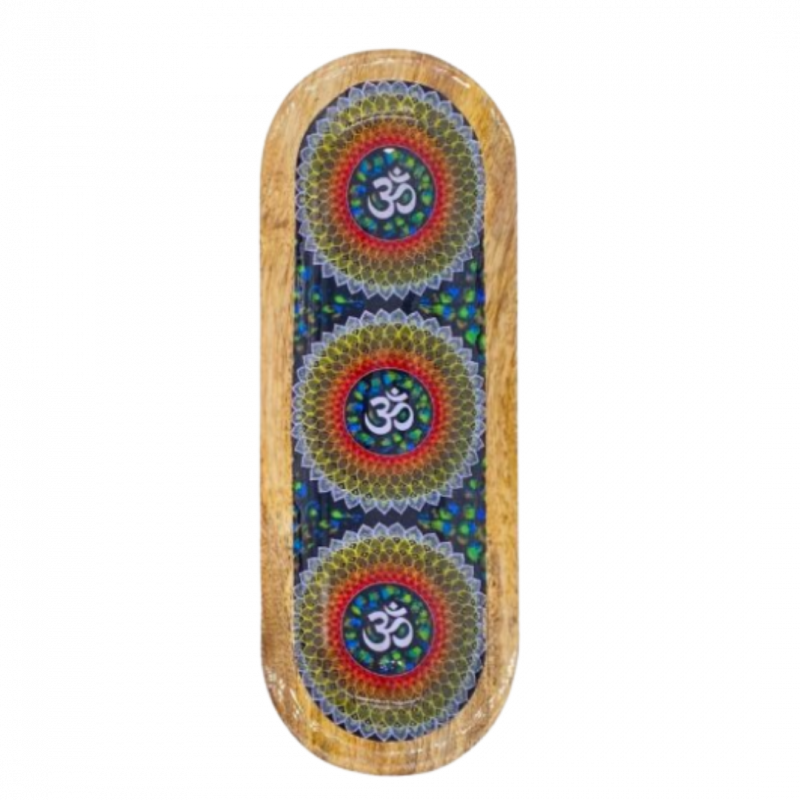 Brucia incenso ohm in legno di mango - 28 cm