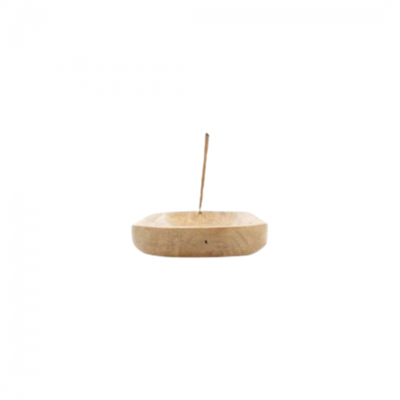 Brucia incenso buddha in legno di mango con intarsio - 28 cm