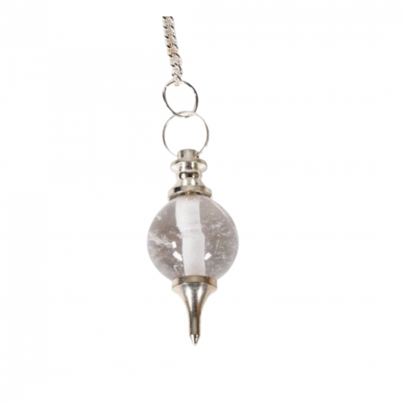 Pendolo sferico in cristallo di rocca - 4 cm