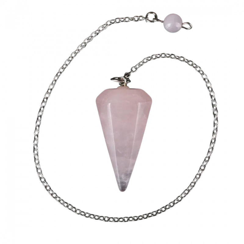 Pendolo cono quarzo rosa