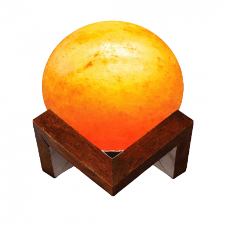 Lampada di sale himalaya sfera surya - h 15 cm