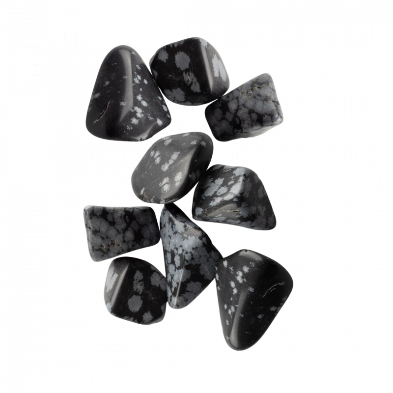 Ossidiana nera fiocco di neve burattata