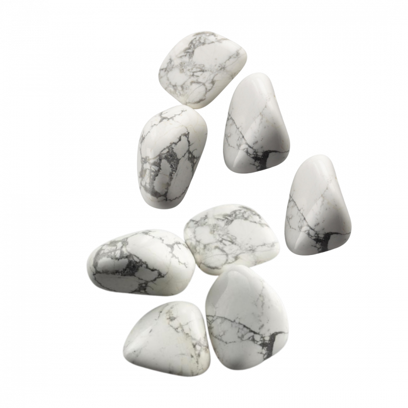 Howlite bianca burattata