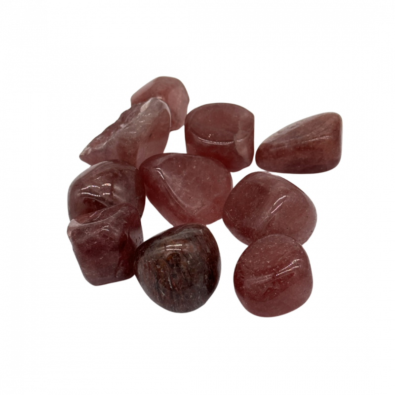 Quarzo fragola burattato