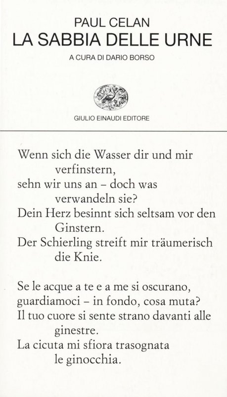 La sabbia delle urne. Testo tedesco a fronte