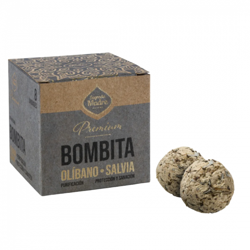 Bombita premium olibano e salvia sagrada madre 8 pz - 65 gr