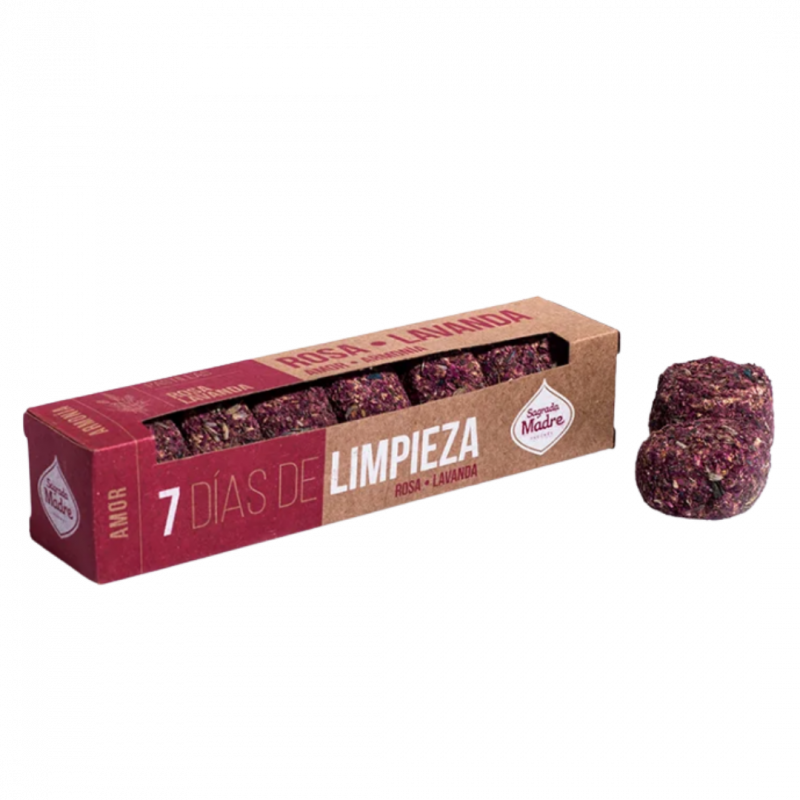Bombita 7 giorni di purificazione rosa e lavanda sagrada madre 7 pz - 44 gr