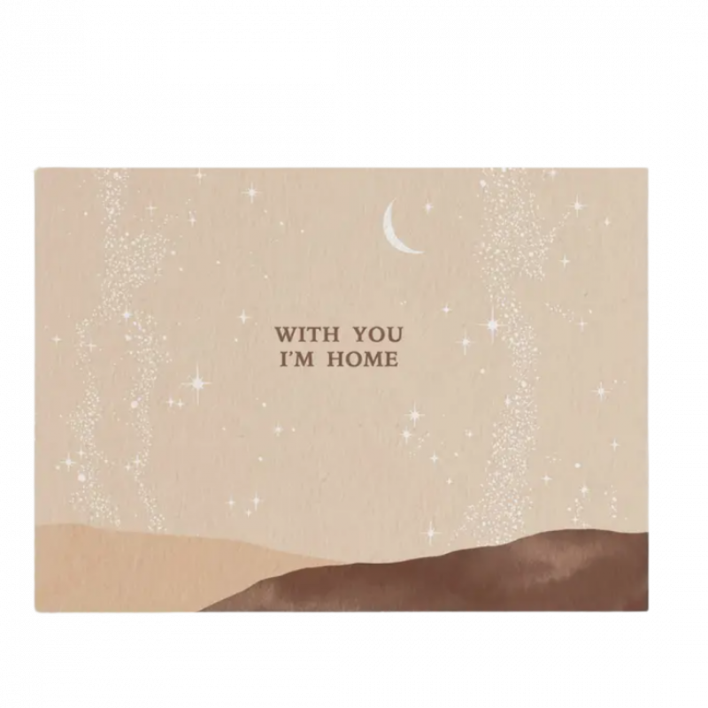 Postcard anna cosma with you i'm home in cartoncino - 15 cm