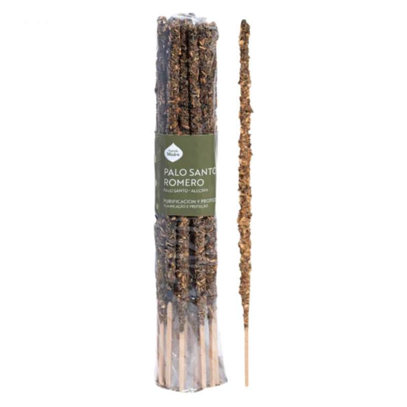 Incenso ahorro palo santo e rosmarino sagrada madre - 20 sticks