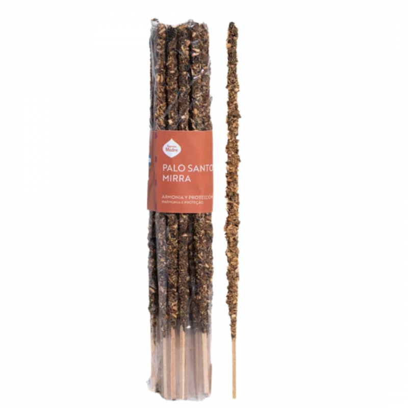 Incenso ahorro palo santo e mirra sagrada madre - 20 sticks