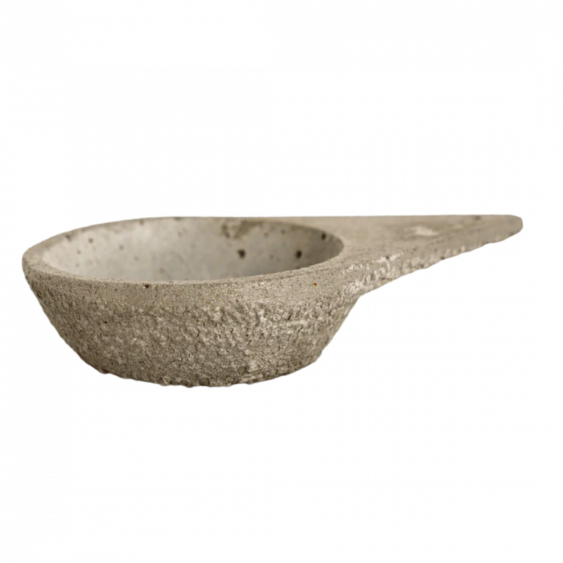 Bruciatore in cemento grigio sagrada madre - 17x8 cm