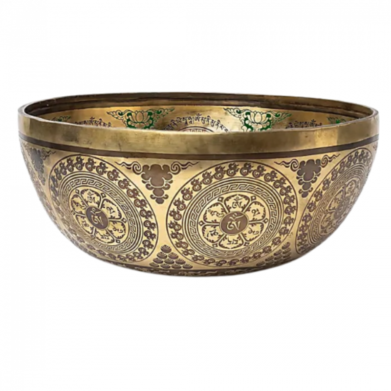Campana tibetana dipinta a mano buddha shakyamuni 25 cm - 1800/2500 gr