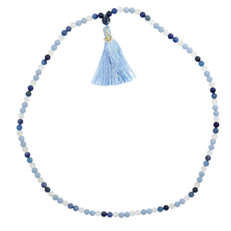 Mala angelite/avventurina blu/sodalite/pietra di luna - 8 mm