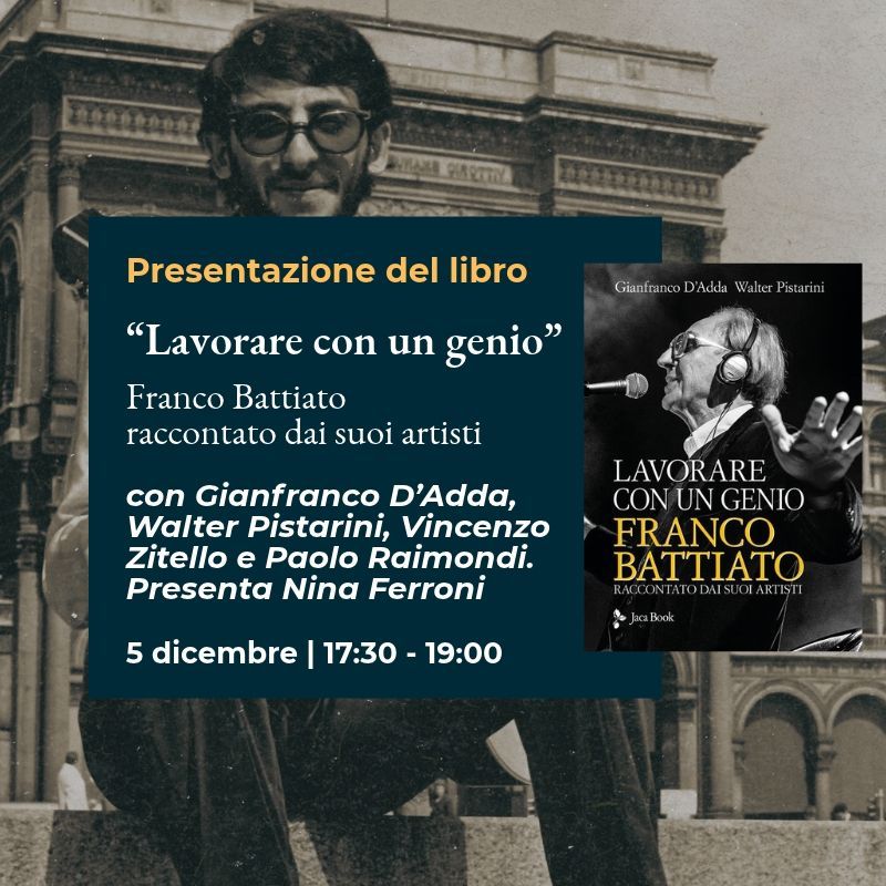 Presentazione del libro “Lavorare con un genio” con Gianfranco D’Adda, Walter Pistarini, Vincenzo Zitello e Paolo Raimondi