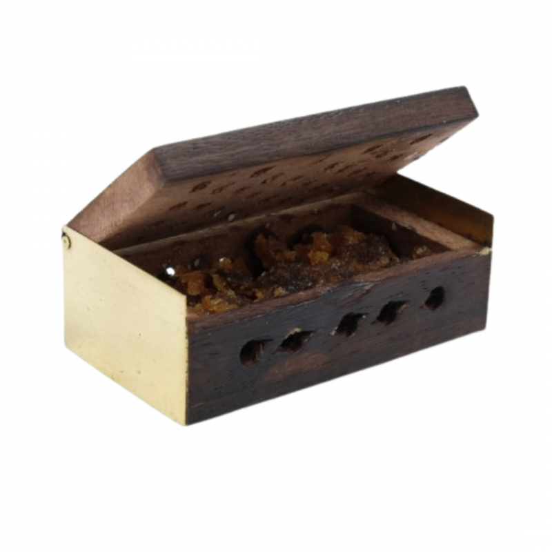 Ambra rajastan in scatolina di legno - 10 gr
