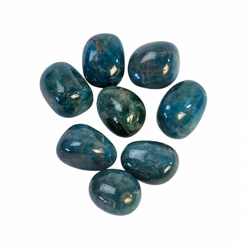 Apatite blu burattata