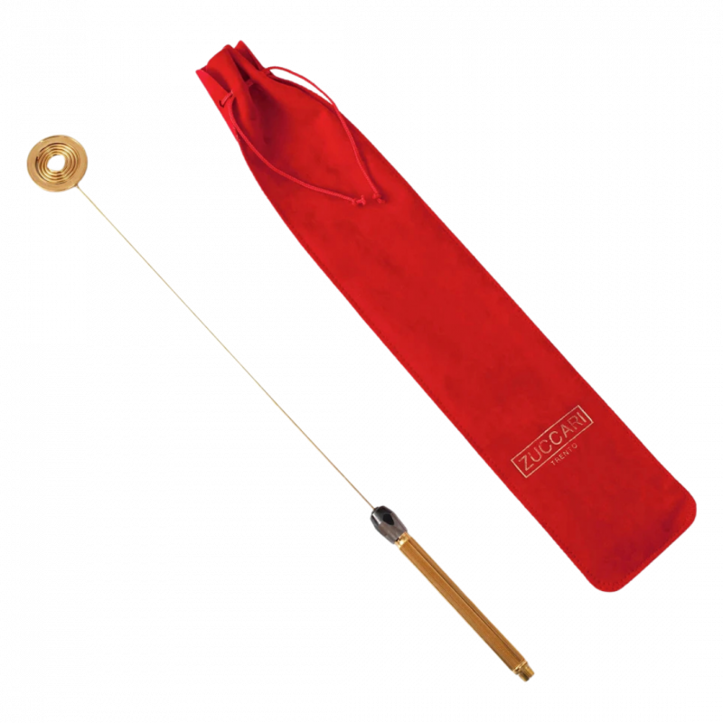 Biorilevatore professionale singolo in ottone dorato con asta sfilabile