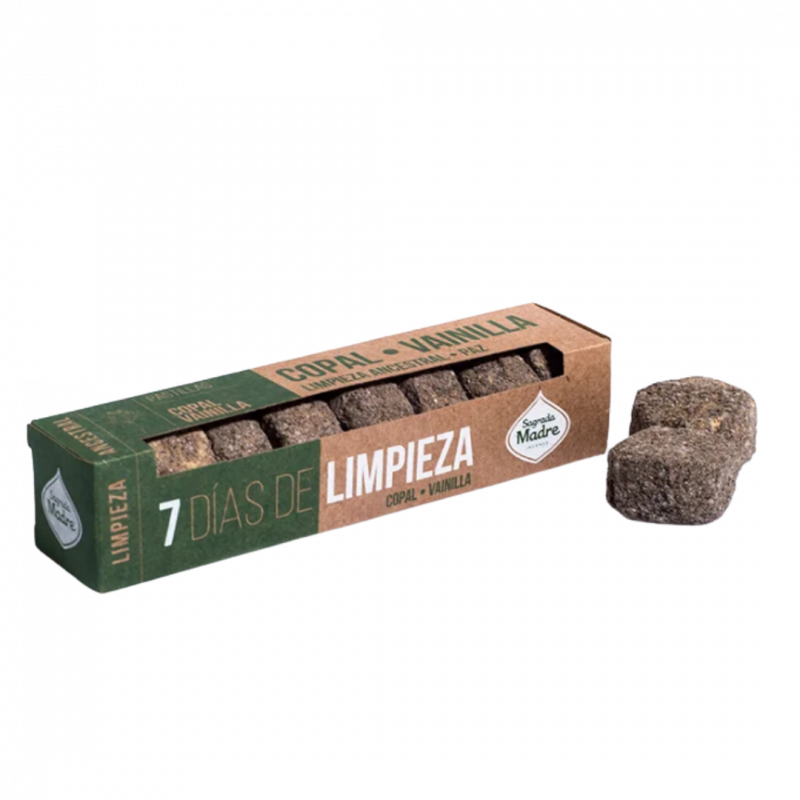 Bombita 7 giorni di purificazione copale e vaniglia sagrada madre 7 pz - 44 gr