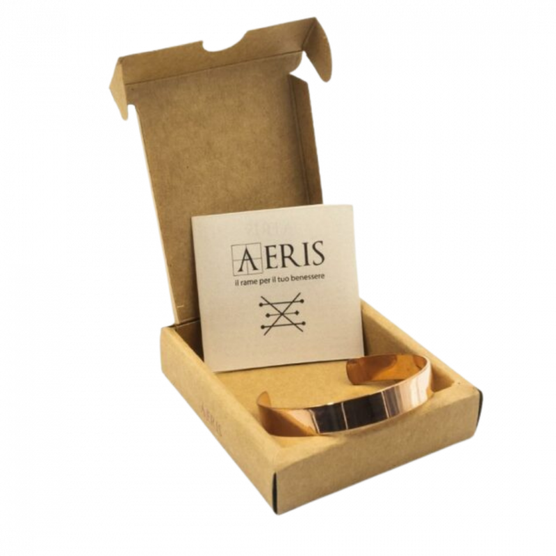 Bracciale aeris liscio in rame - 8,5 mm