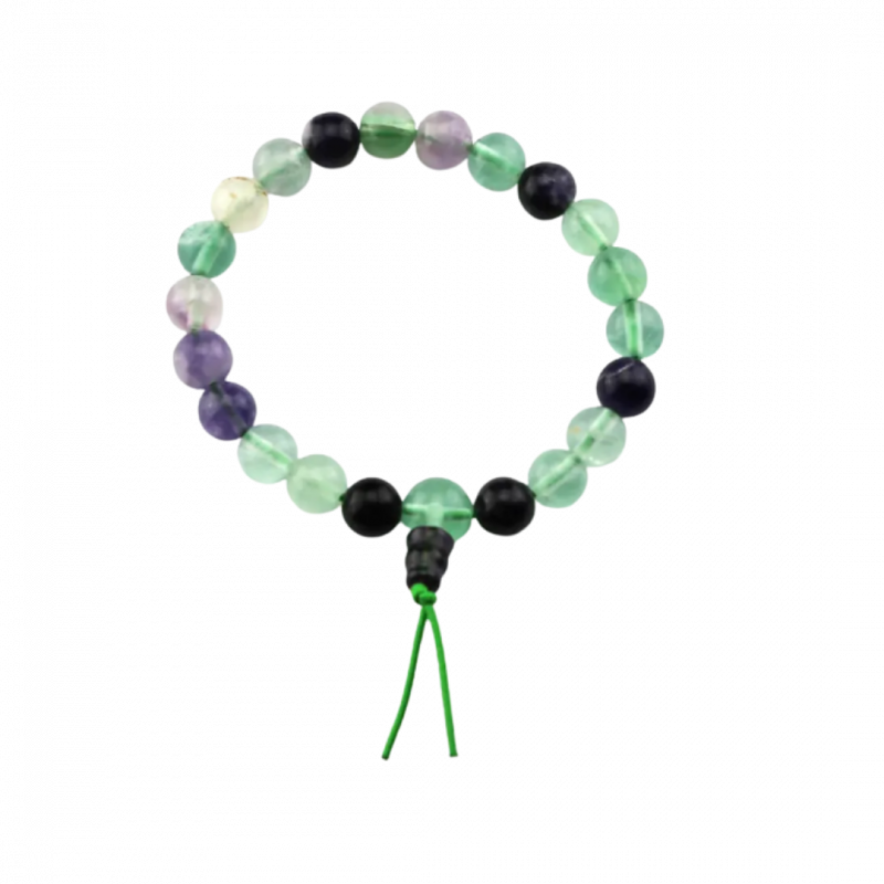 Bracciale energia fluorite a sfere