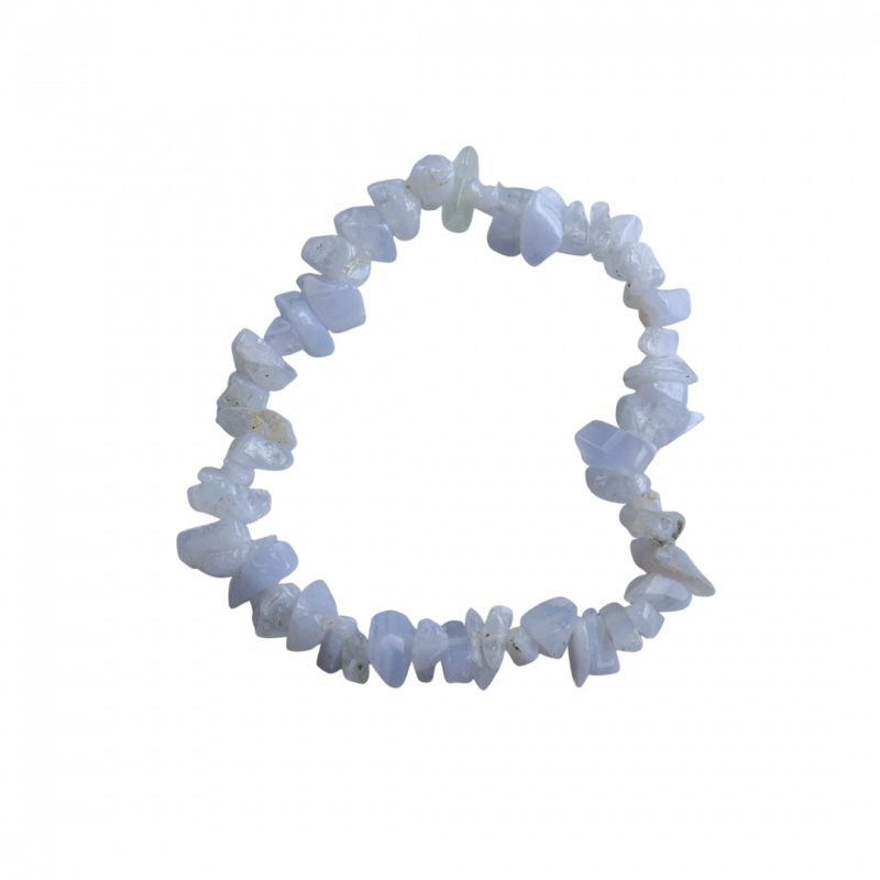 Bracciale scheggia calcedonio blu in pietra dura