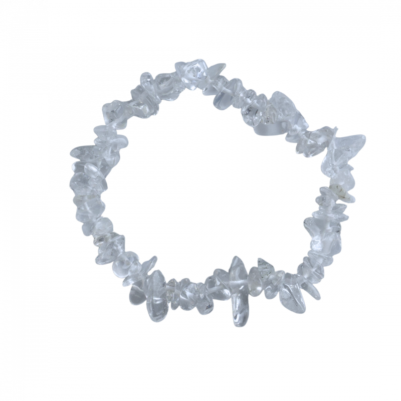 Bracciale scheggia cristallo di rocca in pietra dura