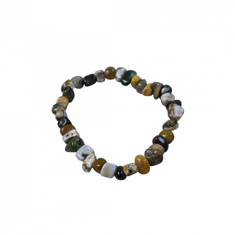 Bracciale scheggia diaspro orbicolare in pietra dura