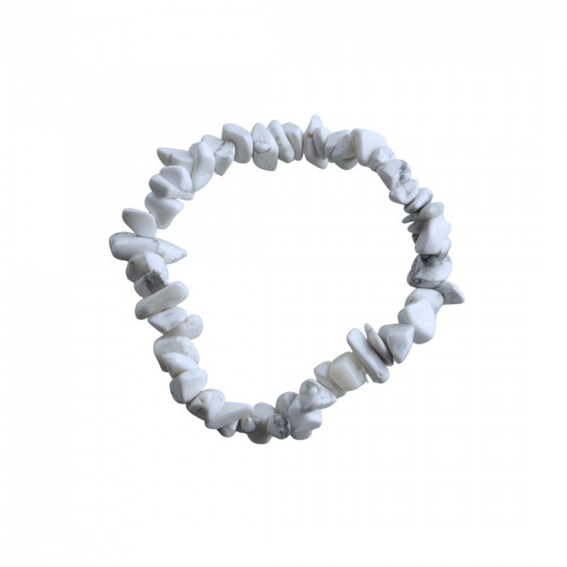 Bracciale scheggia howlite in pietra dura