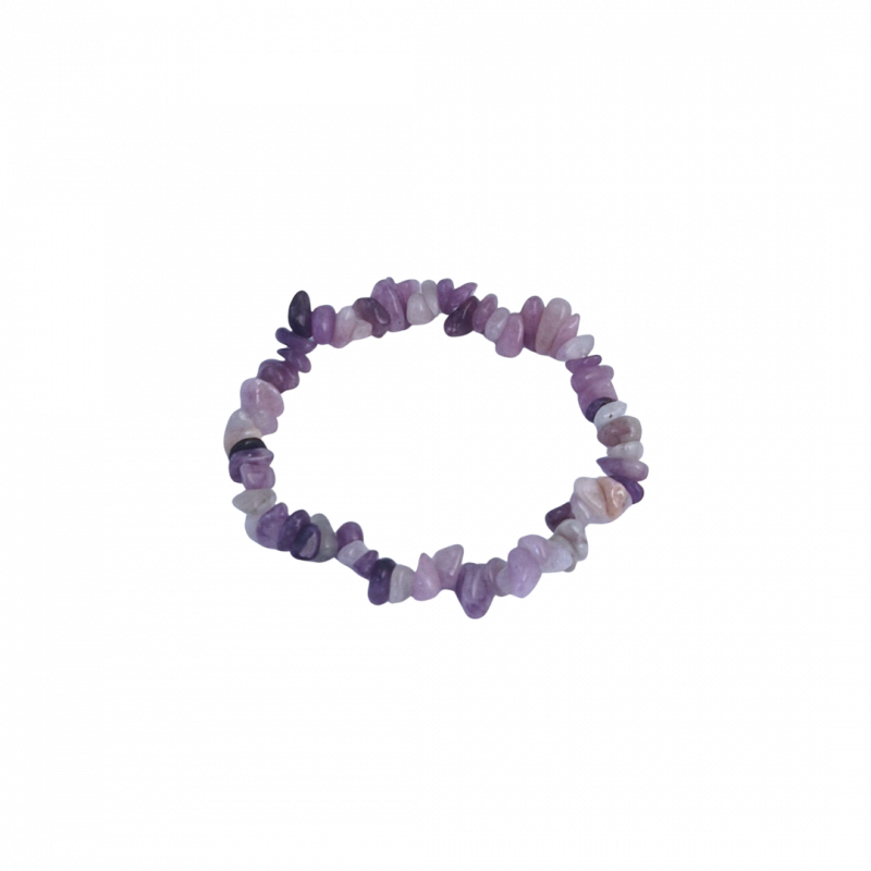 Bracciale scheggia lepidolite in pietra dura