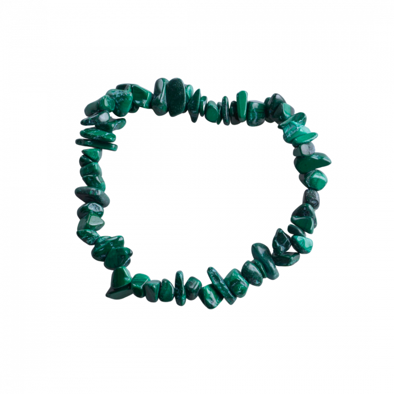 Bracciale scheggia malachite in pietra dura