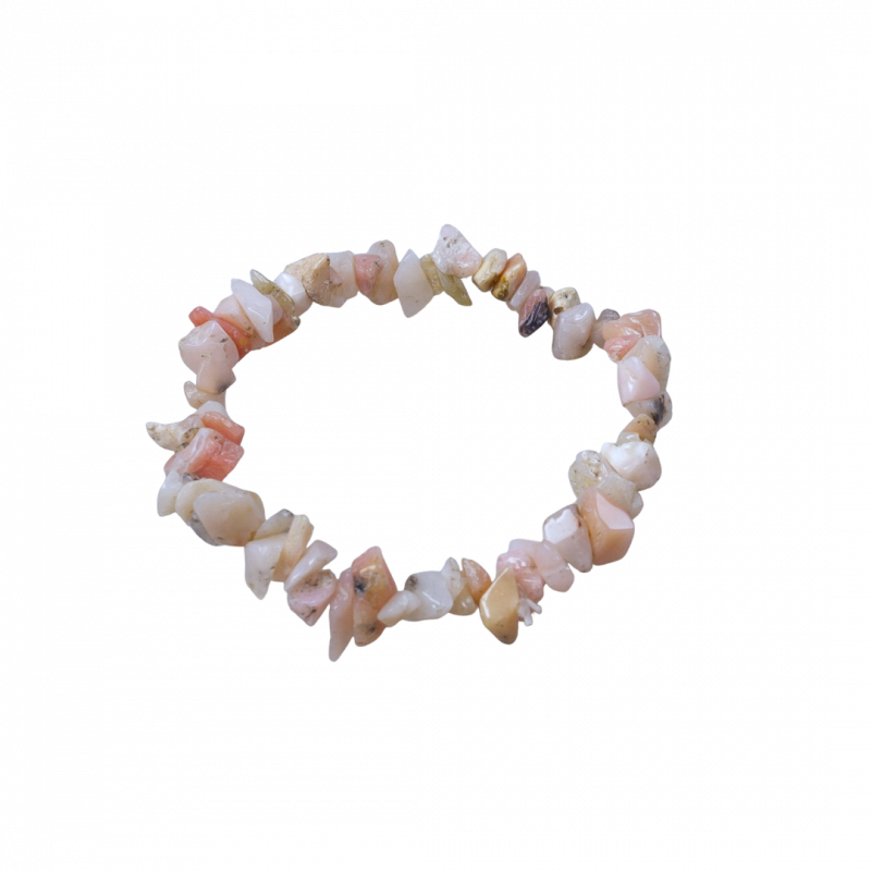 Bracciale scheggia opale rosa in pietra dura