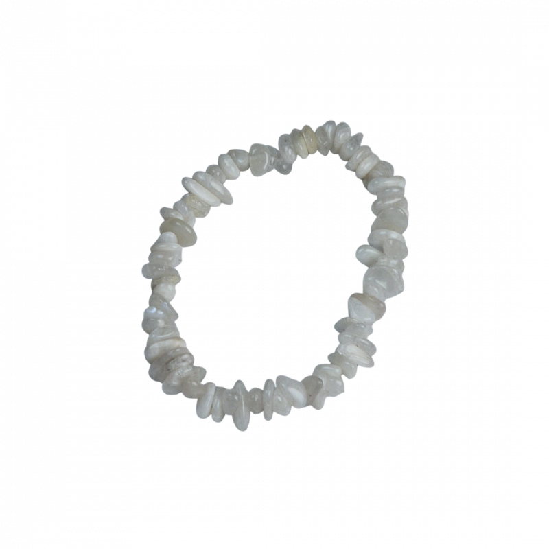 Bracciale scheggia pietra di luna bianca in pietra dura